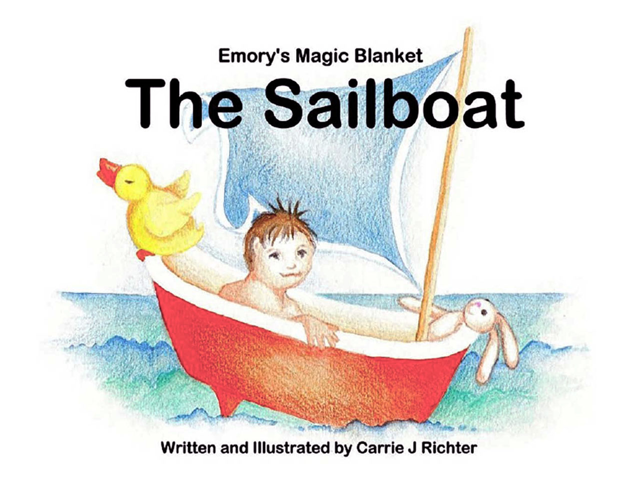 cover image of 'The Sailboat' Emory's Magic Blanket series English version